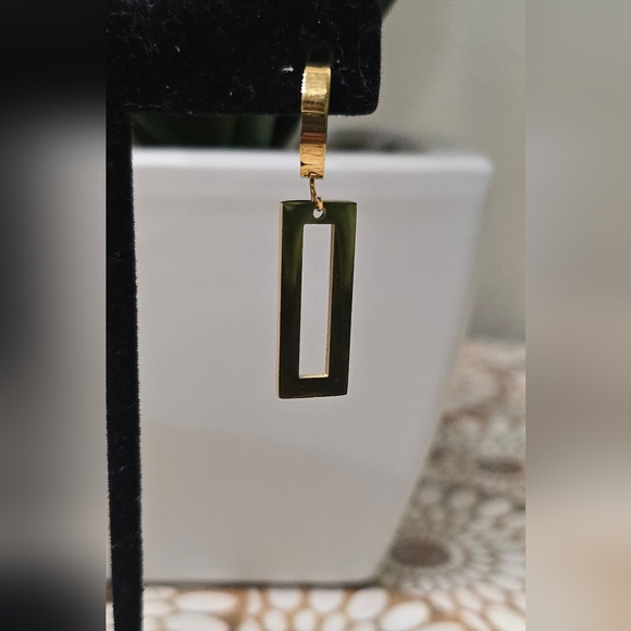 18K gold plated Stainless steel earrings - Picture 5 of 7